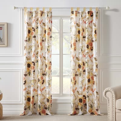 Greenland Home Fashions Somerset Farmhouse 84-inch Curtain Panels (Set of 2)
