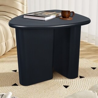 Tapered Tabletop Side Table with Two Vertical Chunky Legs - Bed Bath ...