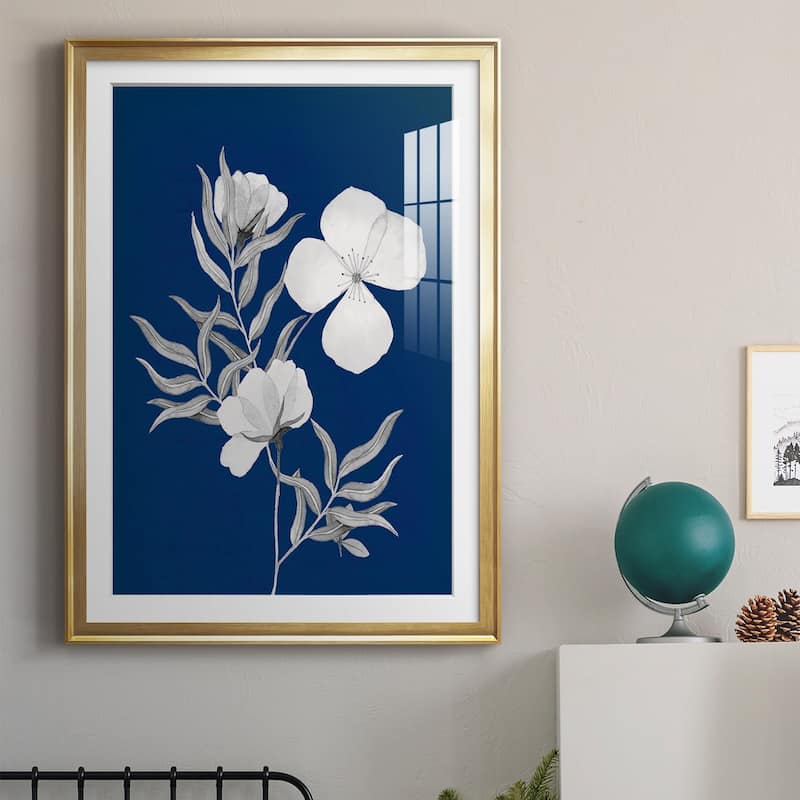 Indigo Sketch II Premium Framed Print - Ready to Hang