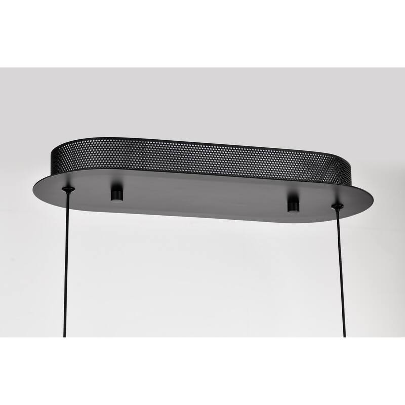 Arvada 12 Inch LED Pendant Matte Black Silk Screened Acrylic Lens - Matte Black