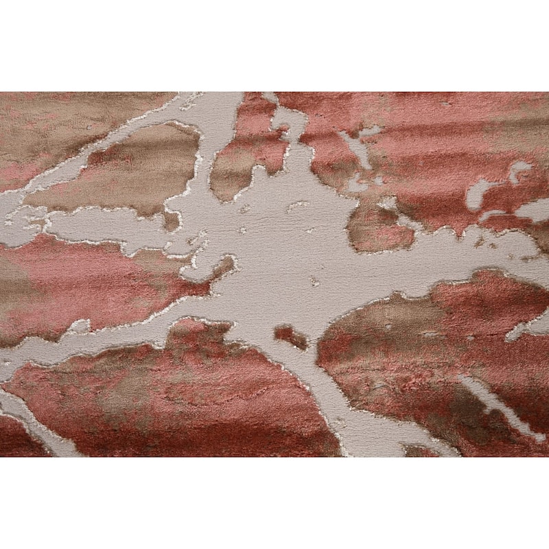 Abstract Transitional Turkish Oriental Rug Contemporary Carpet