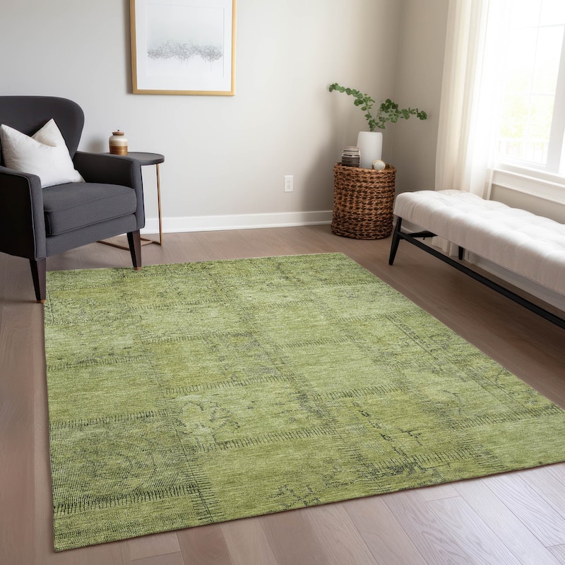 Machine Washable Indoor/ Outdoor Chantille Boho Traditional Rug