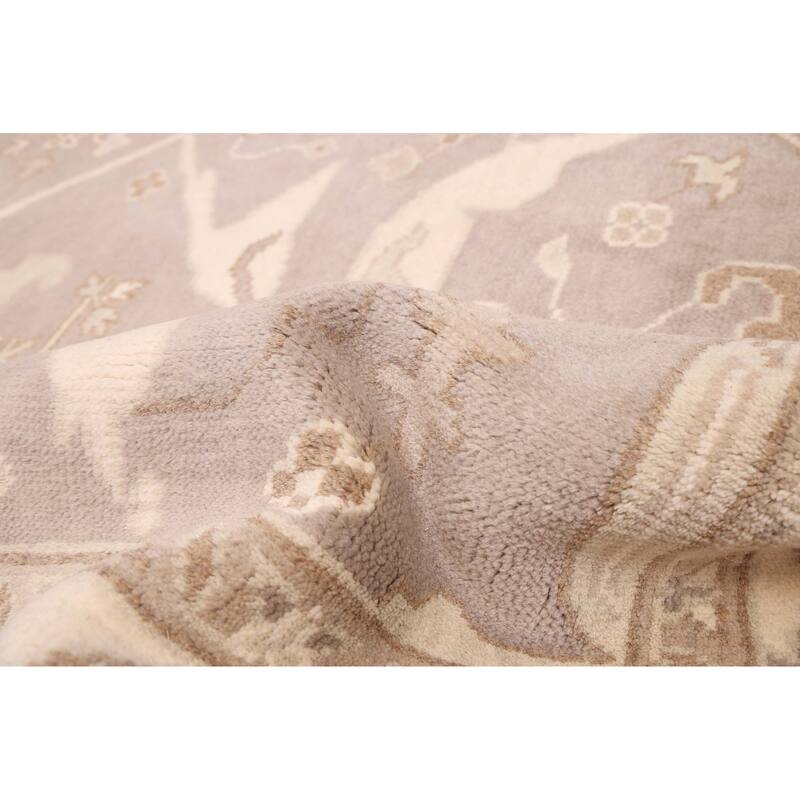 ECARPETGALLERY Hand-knotted Royal Oushak Grey Wool Rug - 7'11 x 9'10