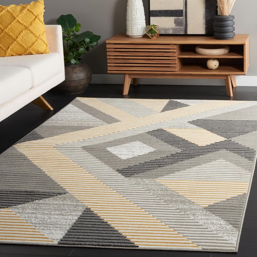 SAFAVIEH Pyramid Sadeta Mercy Modern Geometric Rug
