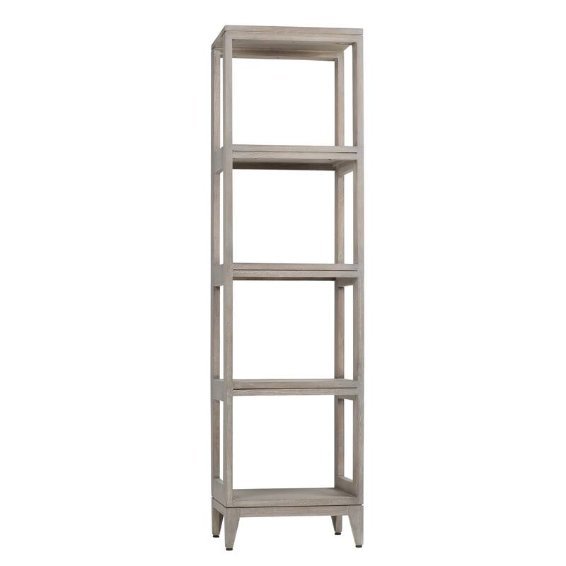 Avanity Teak 60" H x 16" W Wood and Plywood Free Standing Linen Tower