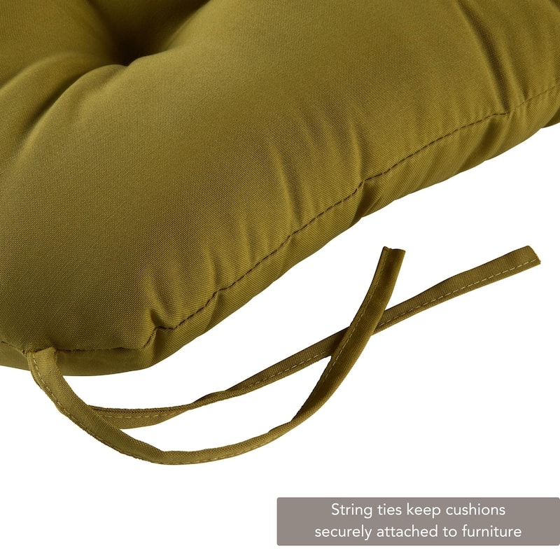 21 x 42-inch Solid Color Outdoor Seat/Back Chair Cushions (Set of 2) (Cushions Only)