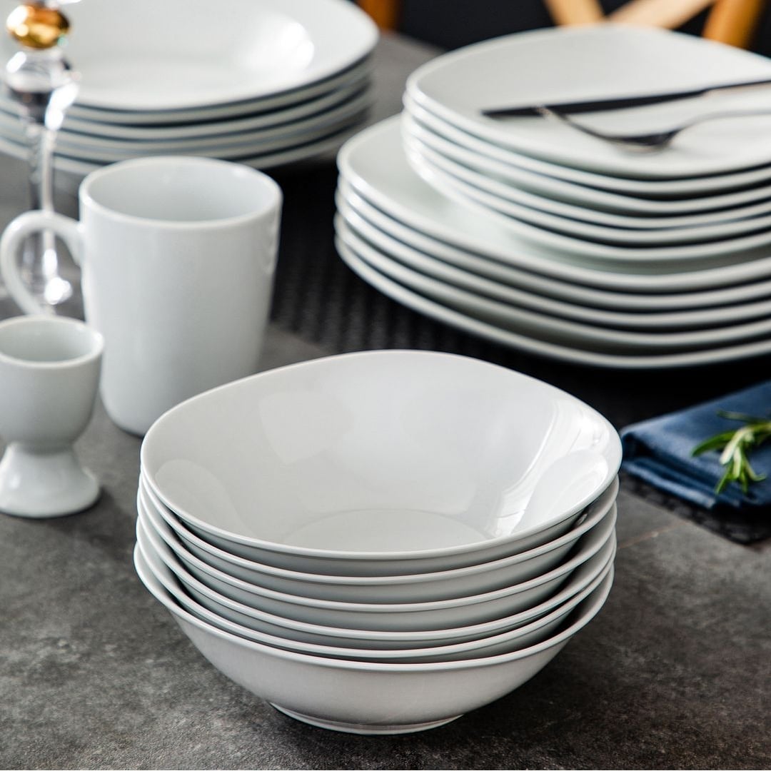 MALACASA Elisa Set of 20 Porcelain Dinnerware Set for 4 Person