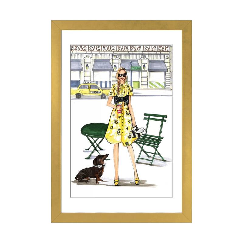 iCanvas "Kate Spade Kinda Day" by Rongrong DeVoe - Gold - 24x16x1