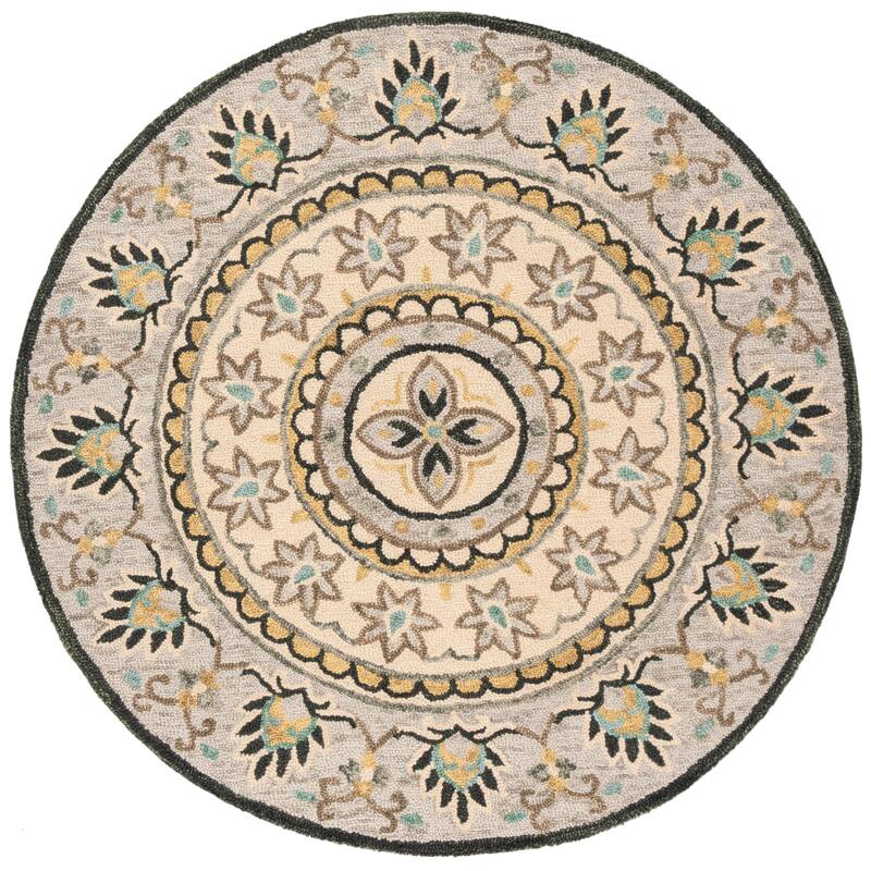SAFAVIEH Handmade Novelty Jaylynn Mandala Wool Rug