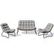 preview thumbnail 31 of 71, Double Papasan Chair Loveseat with Cushion, All-weather PE Rattan 2-Person Wicker Patio Chair for Indoor Outdoor Dark Grey with 2 single chairs
