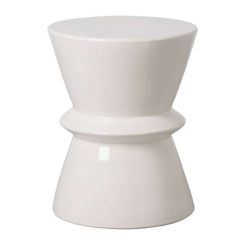 Zip Garden Stool - Ceramic - White - Medium