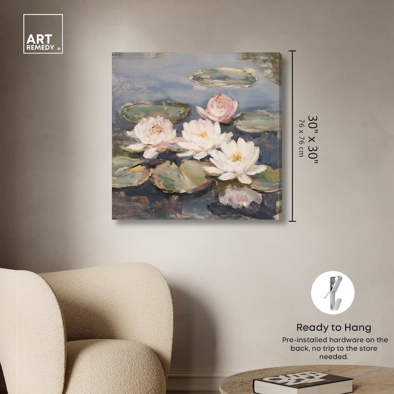 Water Lilies Canvas by Art Remedy, Gallery Wrapped