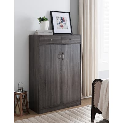 Shoe Rack With Two Drawer And Single Door Cabinet