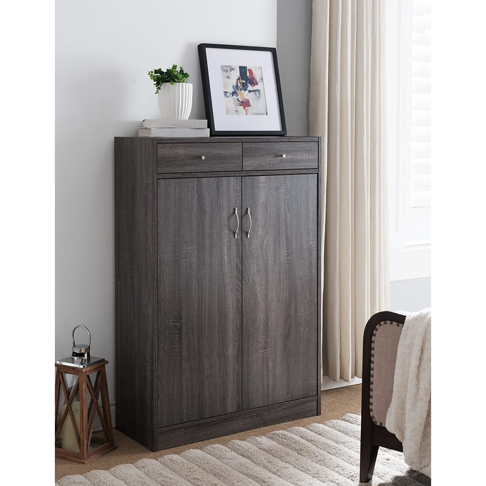 Shoe Rack With Two Drawer And Single Door Cabinet