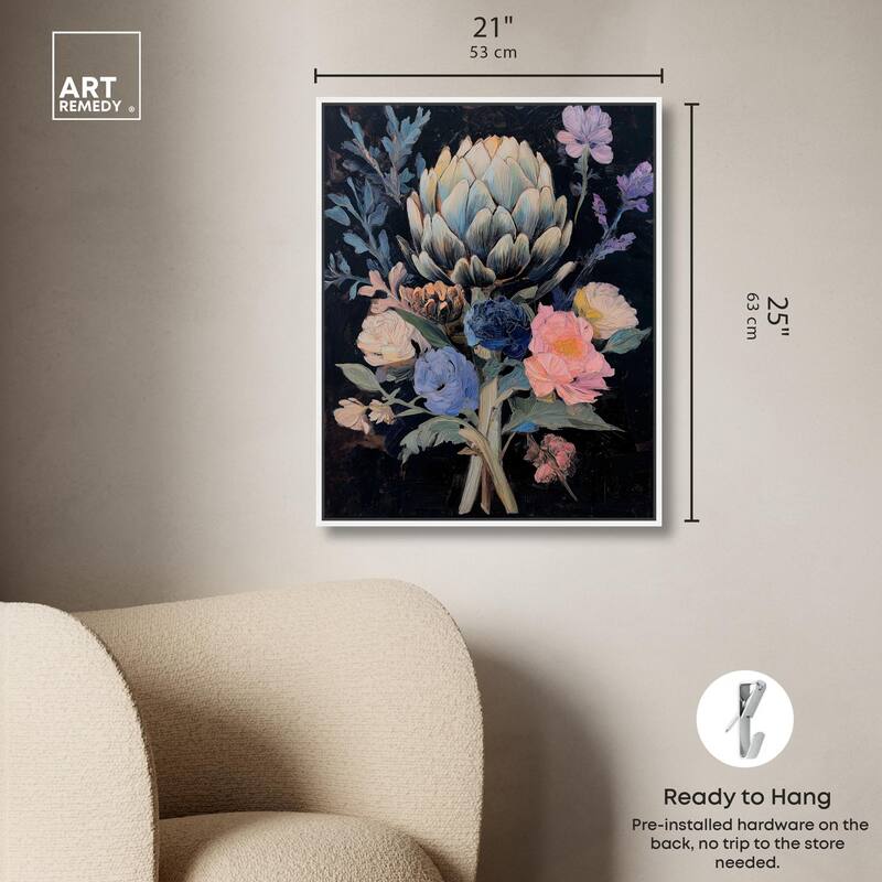 Moody Artichoke I Canvas by Art Remedy