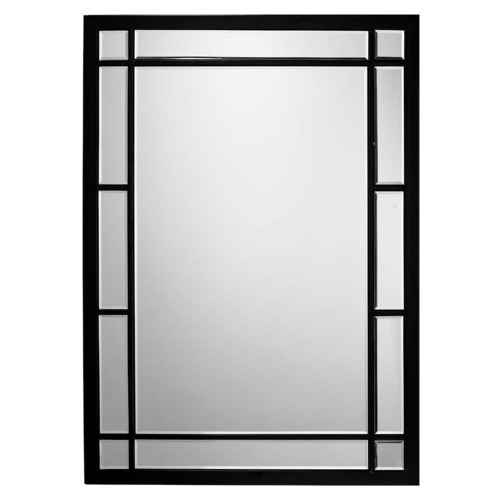 Alden Décor Zander Iron Rectangle Mirror, Black