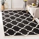 preview thumbnail 4 of 84, SAFAVIEH Handmade Chatham Eppie Modern Moroccan Wool Rug 4' x 6' - Black/Ivory - Rectangle