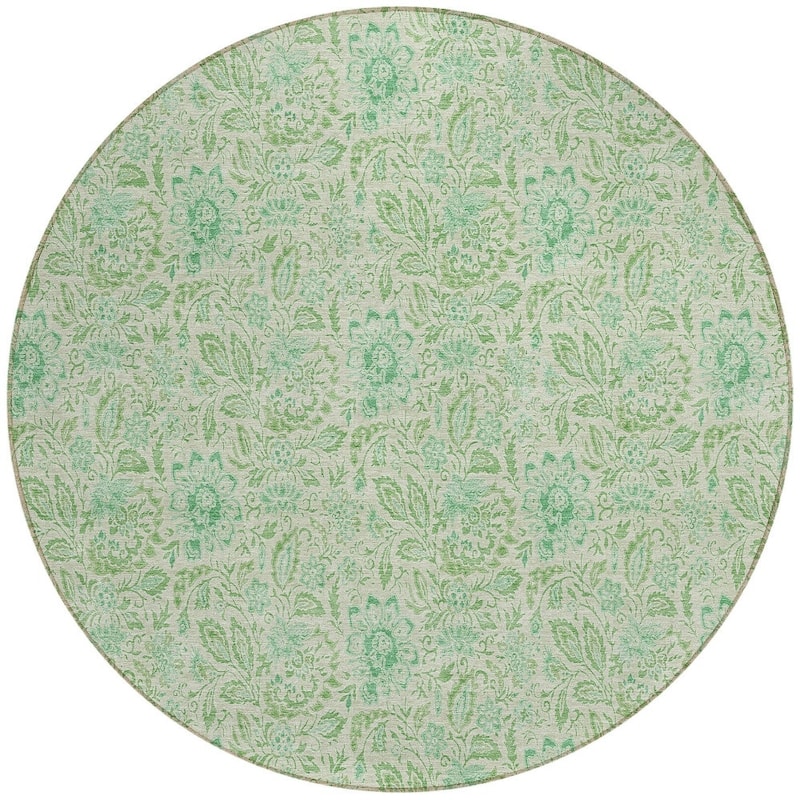 HomeRoots Floral Transitional Rectangle Outdoor Rug