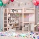 preview thumbnail 1 of 31, Twin Size Metal Loft Bed with 4-Tier Shelves and Storage for Home