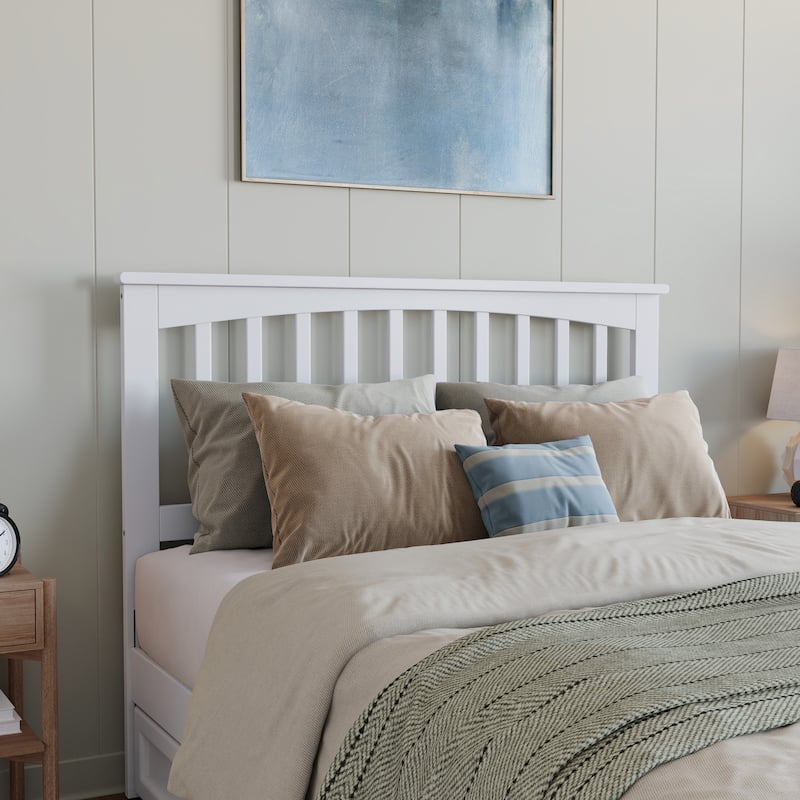 AFI Mission Headboard with Attachable Charger - White - Full