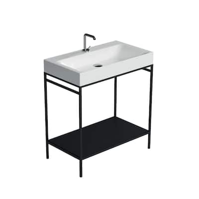 WS Bath Collections 3533+9243.31 Cento 31-1/2" Rectangular Metal and