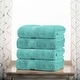 preview thumbnail 125 of 140, Superior Egyptian Cotton Pile Heavyweight Bath Towel Set of 4 Turquoise