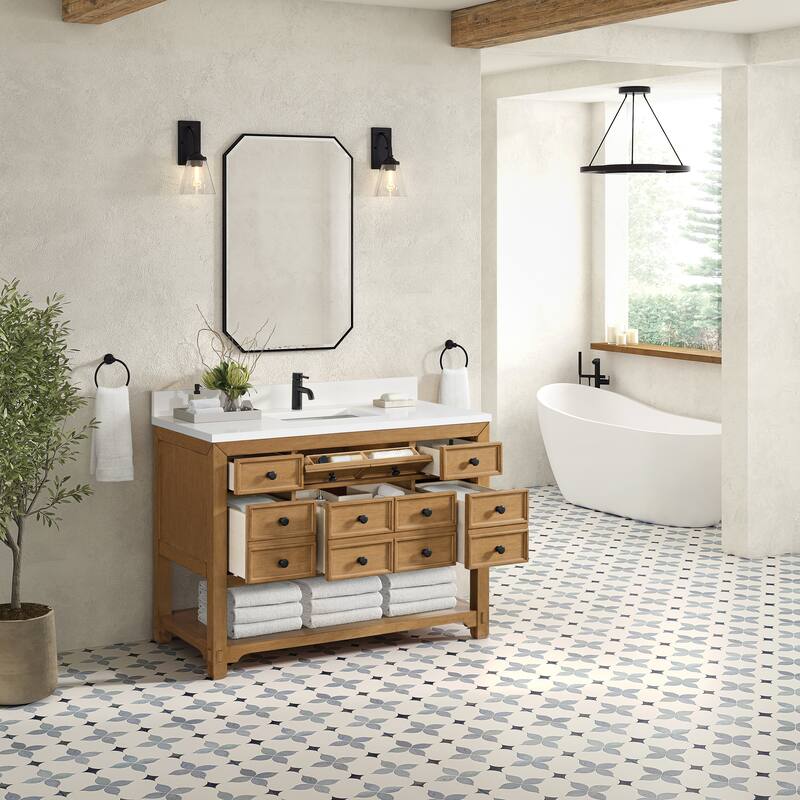 Malibu 48" Single Vanity, Amber Birch