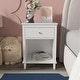 preview thumbnail 5 of 16, 26.77'' Wooden Nightstand with Drawer and Shelf for Kids and Adults