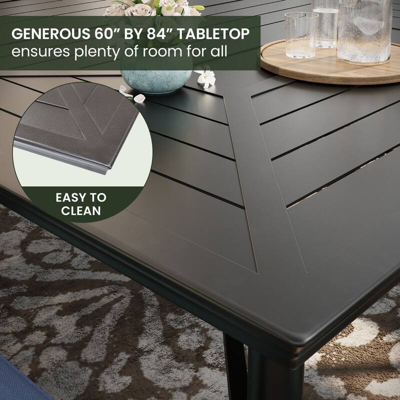 Hanover Montclair 11-Piece Navy Blue Dining Set