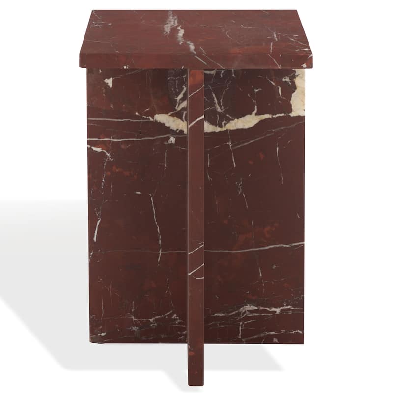 SAFAVIEH Couture Adriano 12-inch Marble Accent Table - 12"W x 12"D x 18"H