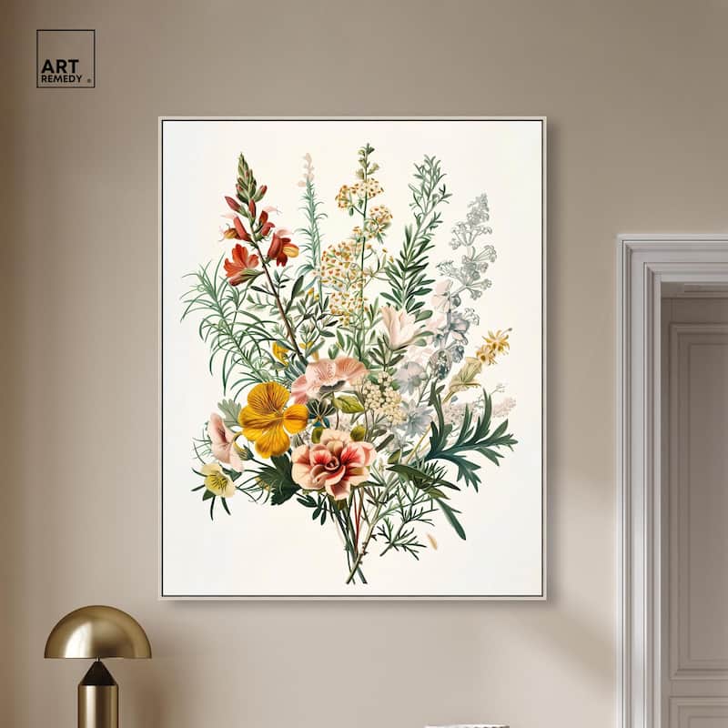 Quaint Bouquet Canvas by Art Remedy
