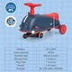 preview thumbnail 5 of 7, 6V Kids Ride On Drifting Wiggle Car 2 in 1 with Music and Pedal and Dolphin-like Design-Blue - 27.5" x 13" x 10"