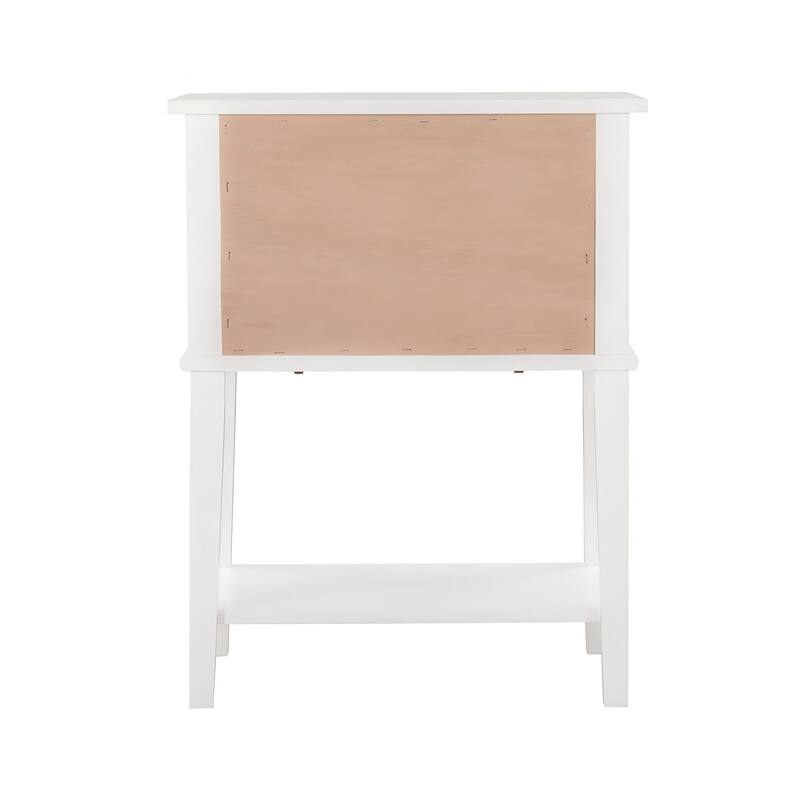 Elegant Contemporary Nightstand with Open Shelf