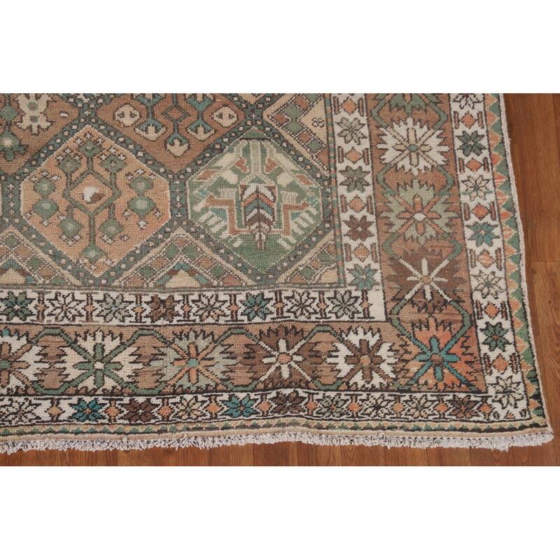 Garden Design Bakhtiari Persian Vintage Rug Hand-Knotted Wool Carpet - 6'10"x 9'10"