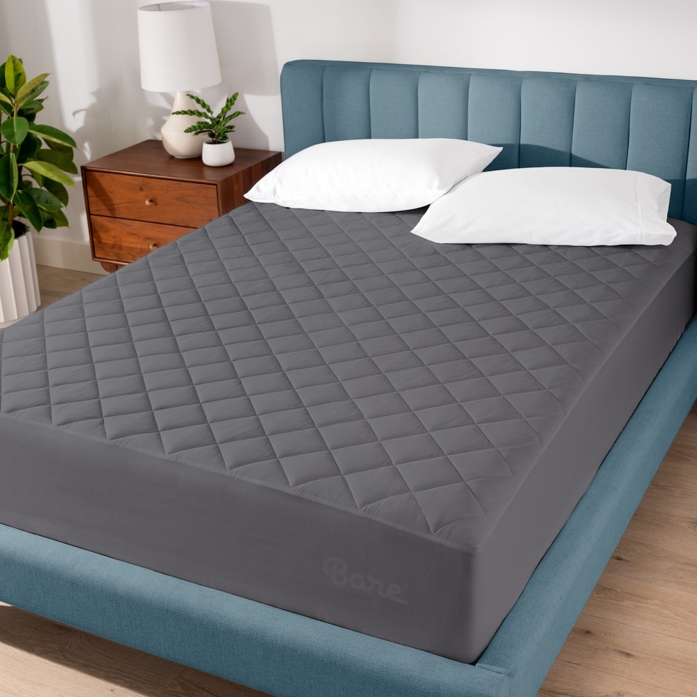 Bare Home Quilted Hypoallergenic Fitted Mattress Pad