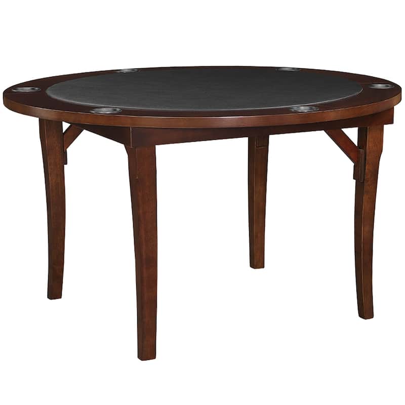 Wood Folding 48 Inch Poker Game Table By RAM Game Room - 48 INCH - Brown
