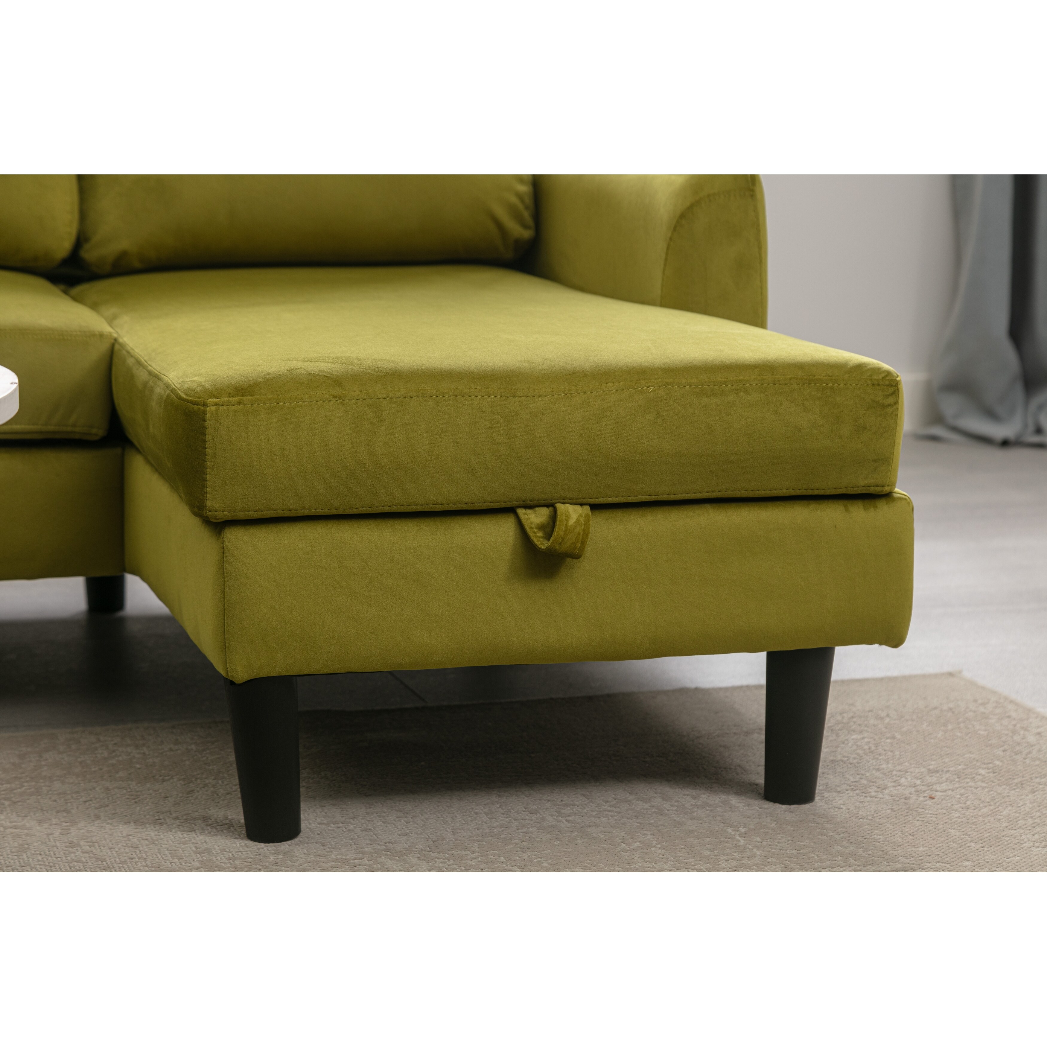 Olive green chaise lounge best sale