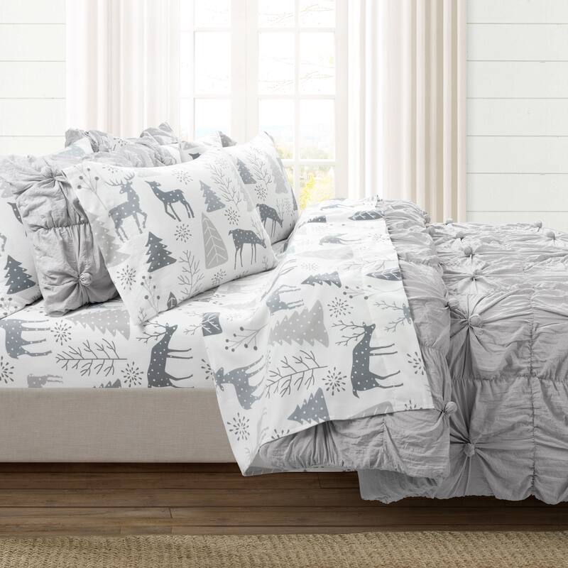 Lush Decor Wonderland Soft Flannel Sheet Set