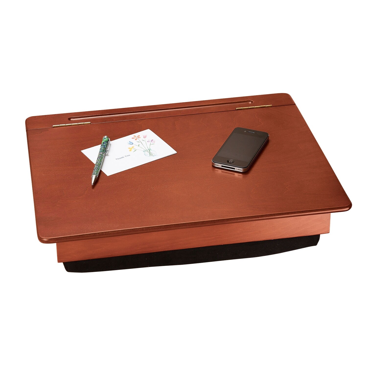 Shop Creative Manufacturing Wood Lap Desk With Storage Portable