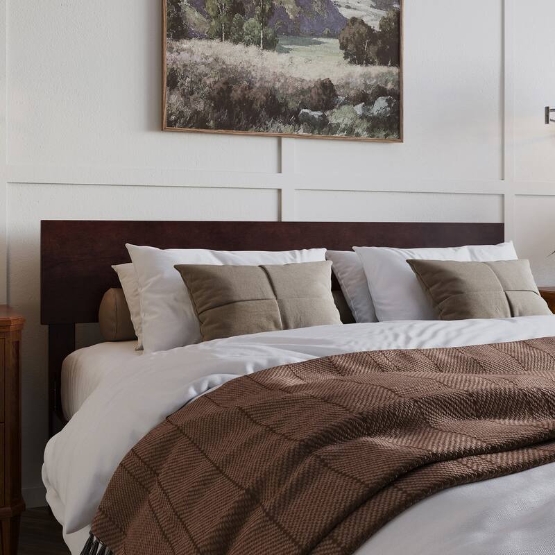 Aria Solid Wood Modern Low Profile Platform Bed