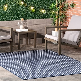 Brooklyn Rug Co Indoor/Outdoor Transitional Labyrinth Area Rug - Bed ...