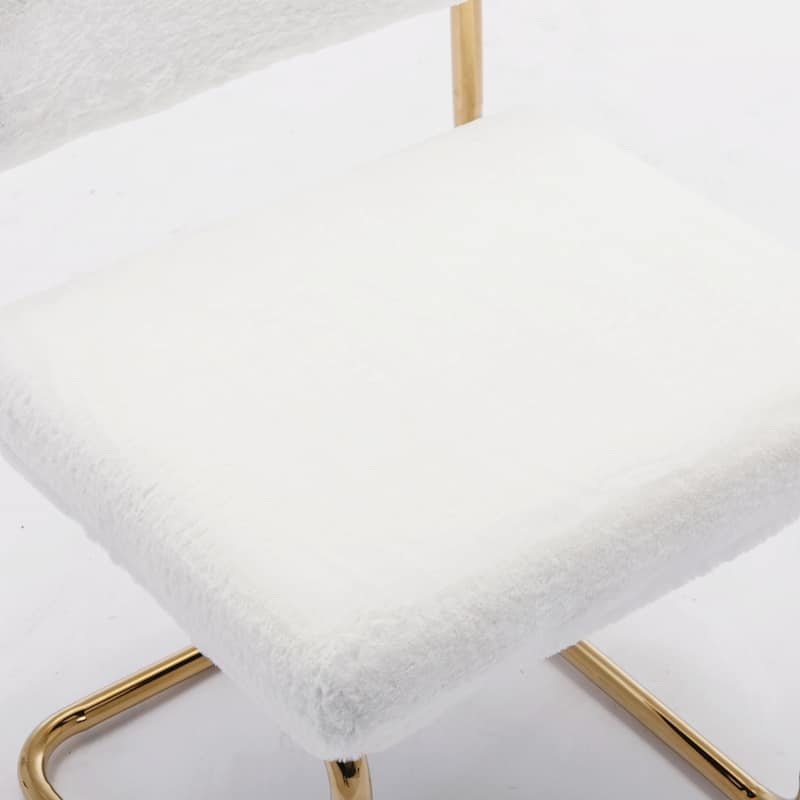 Set of 2 Modern Upholstered Accent Armless Tufted Dining Chairs