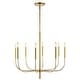preview thumbnail 17 of 22, Collier 27.25" 8-Light Modern Mid-Century Iron LED Chandelier, by JONATHAN Y