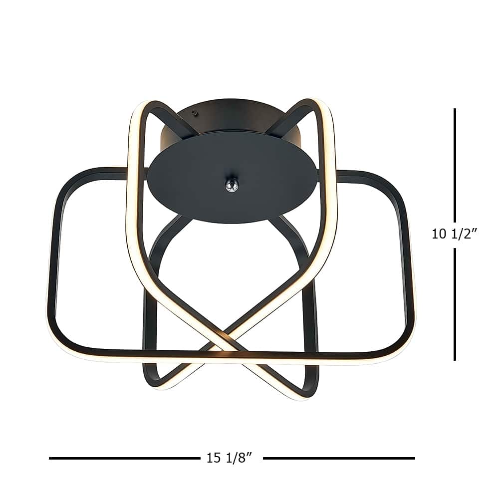 Teff 3 Light Led Array Lace Lamp In Black Finish Matte Black Bed