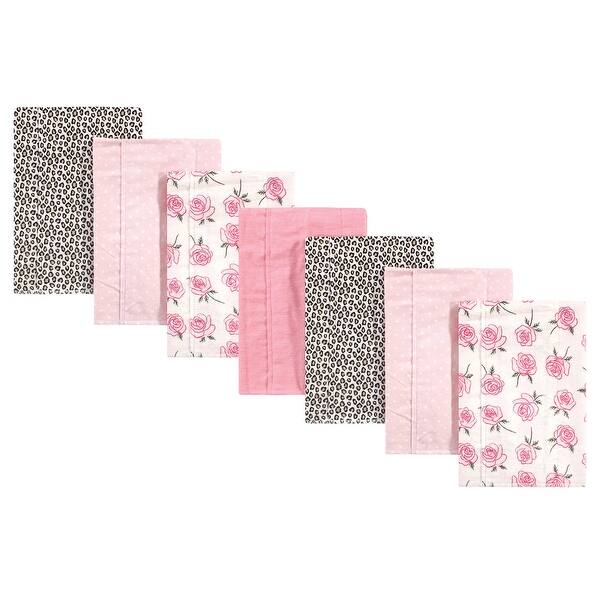 slide 1 of 1, Little Treasure Baby Girl Cotton Flannel Burp Cloths 7pk, Rose Leopard, One Size - Rose Leopard - One Size One Size - Rose Leopard