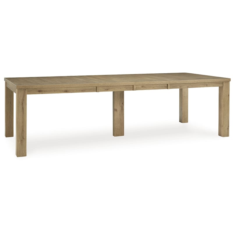 Signature Design by Ashley Galliden Light Brown Dining Extension Table - 44.5" W x 108" D x 30.13" H