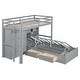 preview thumbnail 14 of 14, Twin Hydraulic Bunk Bed with Drawers, Wardrobe, Storage Cabinets