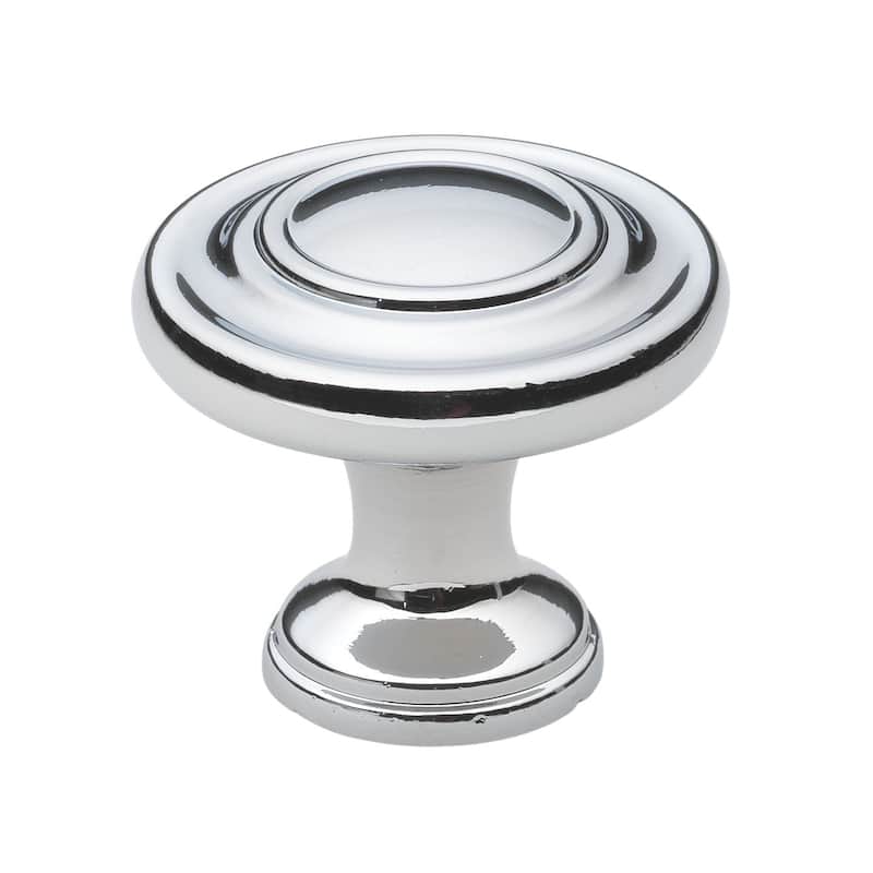 GlideRite 1.25-inch Polished Chrome 3-Ring Round Cabinet Knobs (Pack of 10)