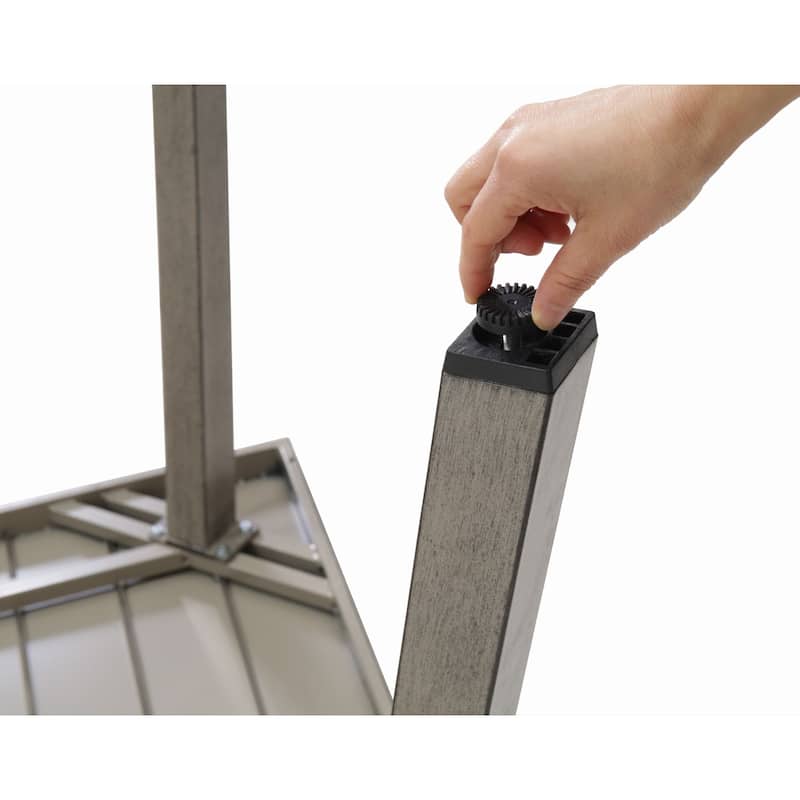 Outdoor Folding Iron Dining Table Weather-Resistant & Space-Saving for Patio Use