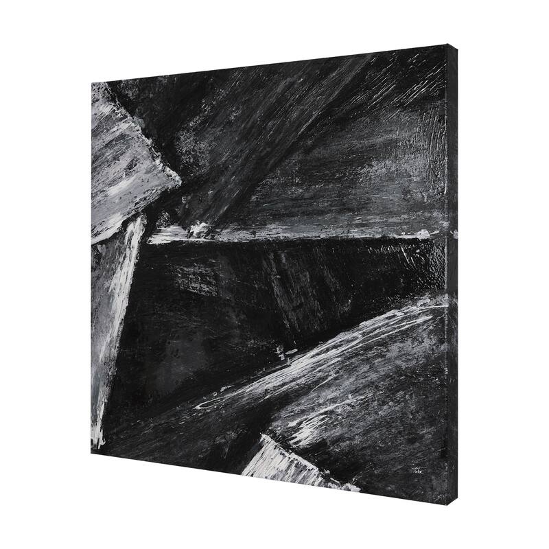 Black Composition II (41 x 41) Canvas Art Print